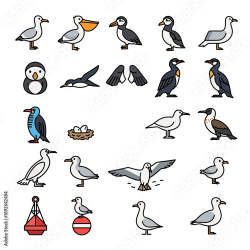 Monochrome icon collection of diverse occupations, representing a variety of career paths and employment opportunities