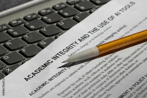 Closeup of the Guidelines of Academic Integrity and the Use of AI Tools from the Academic Integrity policy of a school district.
