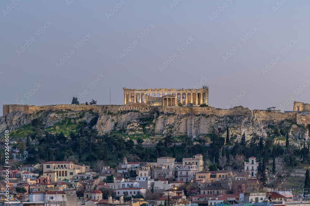 Fototapeta premium The Acropolis of Athens, Greece in the sunset light