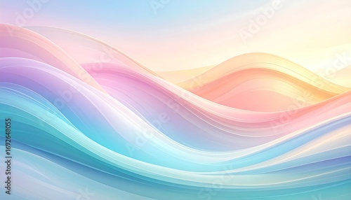 Abstract pastel wavescape