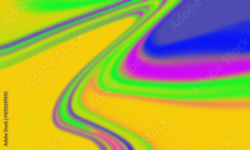 Abstract Swirling Color Waves on Grainy Background