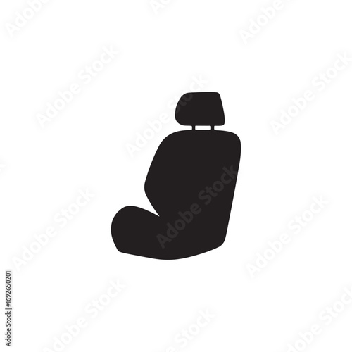 
Automotive Seat Black and White Icon
