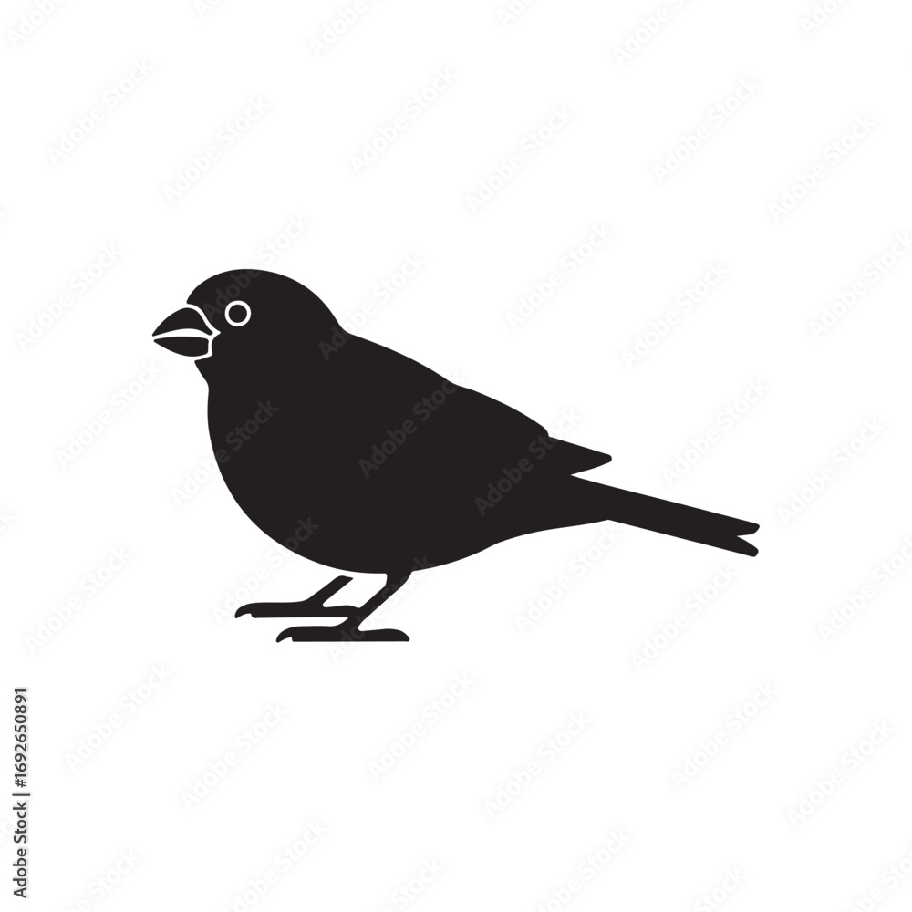 Obraz premium Songbird Taking Flight Silhouette