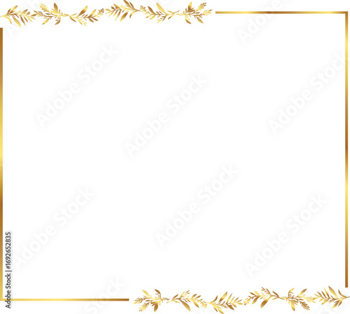 Golden warm gold border frame free vector illustration
