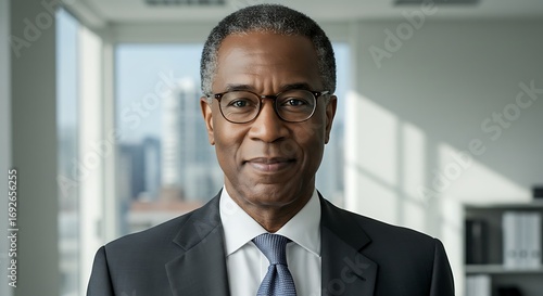 Portrait of a Confident Senior Businessman in an Office.