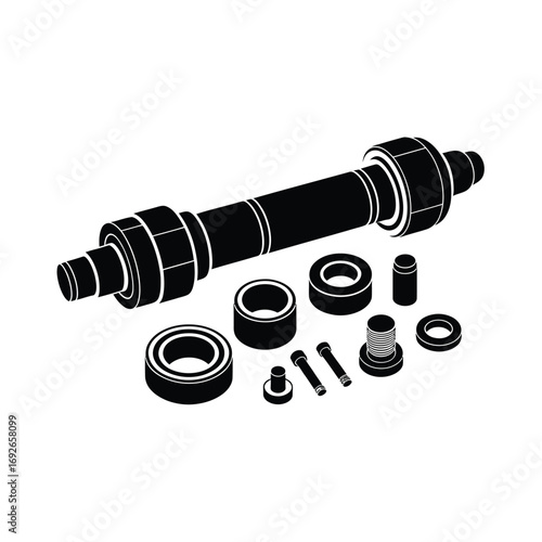 Bicycle bottom bracket and bearing components for repair and maintenance