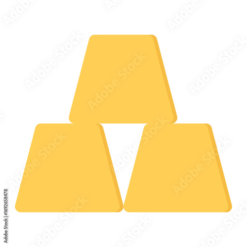 Gold bar icon illustration 