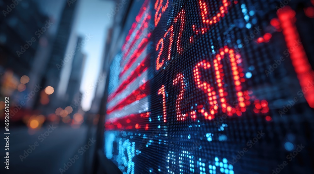 Fototapeta premium Financial market display