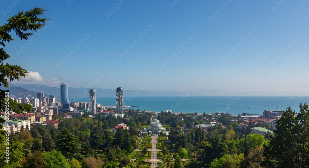 Fototapeta premium Cityscape coastal view