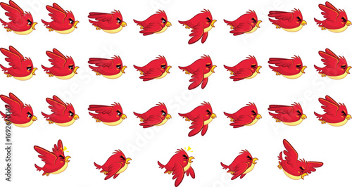 Red Bird Game Sprite Sheets