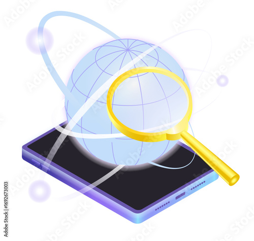 Device for searching info on the Internet