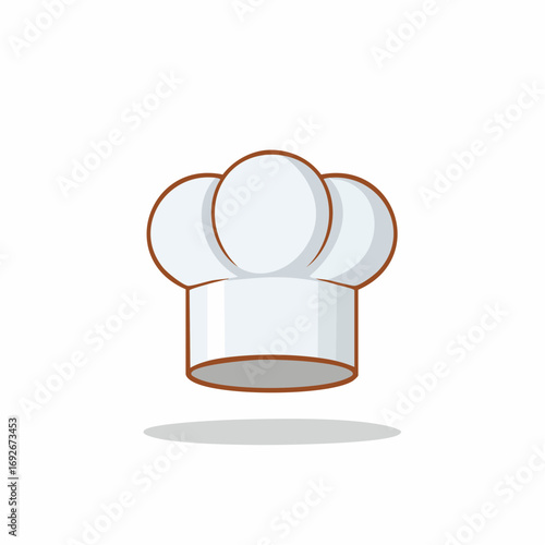 Clean cartoon-style chef's toque representing professional kitchen, culinary expertise, and food preparation.