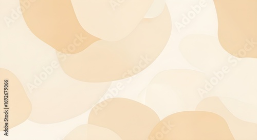 Wallpaper Mural Soft pastel organic shapes layered with subtle gradients and shadows abstract Torontodigital.ca