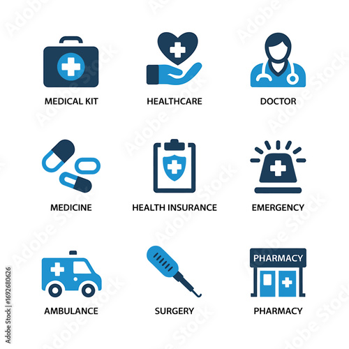 Online Shopping Icons Store, Location, Mail, Bag, Computer, Hand, Laptop, Card, and Delivery icons for modern e-commerce design.