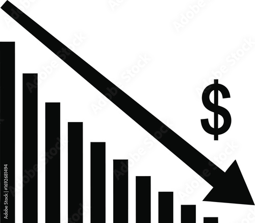 Stock market crash financial loss money decrease economic fall