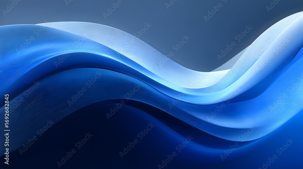 Fototapeta premium Abstract blue wavy line graphic design for web and PT backgrounds