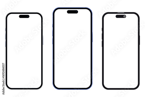 iPhone 16 Mockup, Brand New iPhone 16 Series Mockup, iPhone 16 Screen Template for Infographics Business Website Design, iOS 16 App in Transparent Png and Svg