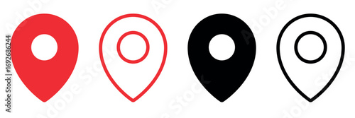New Location Map Icons. Location Marker. Location Pin Icon Set. Location Map Icons Bundle in Transparent Background, Svg, Png