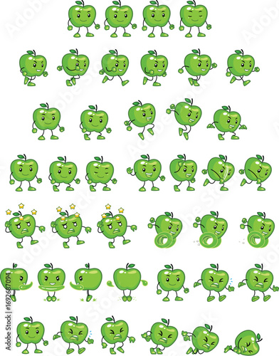 Green Apple Game Sprite Sheets