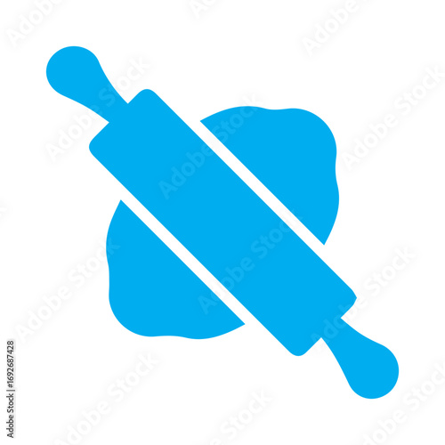 Rolling pin and dough icon