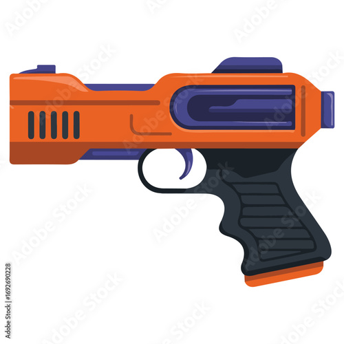 Nerf toy gun blaster icon clipart isolated vector illustration on white background