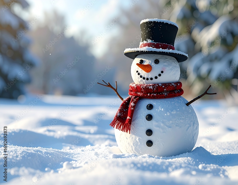 Fototapeta premium snowman image