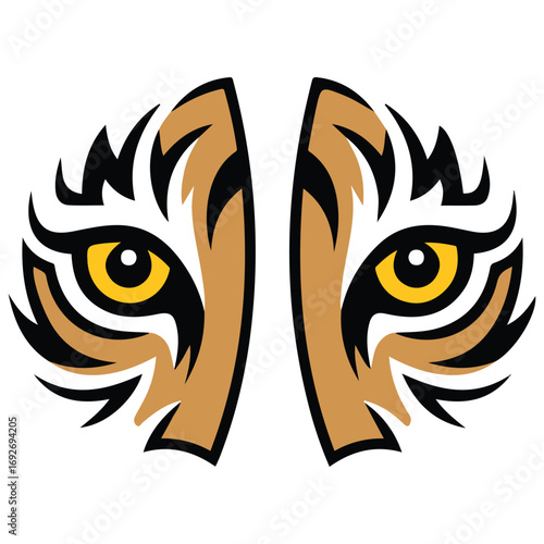 Cougar eyes mascot vector illustration print ready high resolution isolated