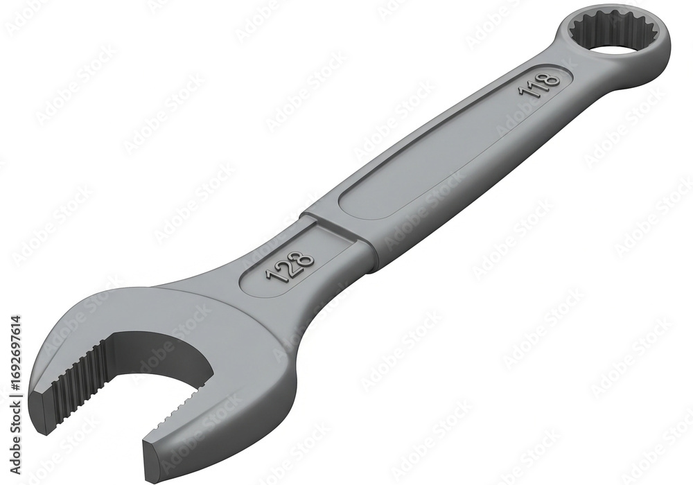 Obraz premium Combination wrench isolated on white background