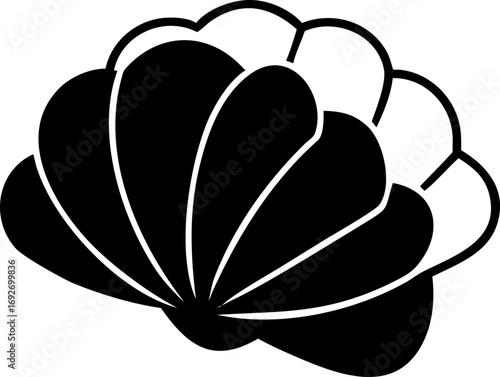 Elegant Seashell Silhouette A Timeless Design for Coastal & Oceanic Themes, Graphics, Decor, Logos, Art, Illustrations & Beach Designs