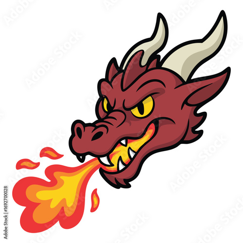 Dragon vector mascot character design isolated vector illustration on white background