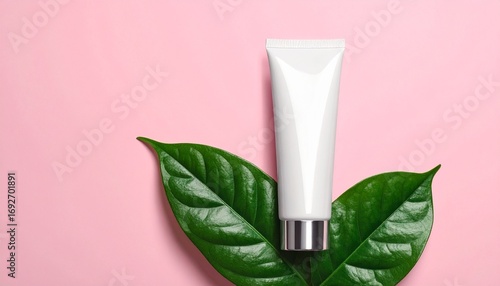 Wallpaper Mural tube bottle mockup with pink background Torontodigital.ca