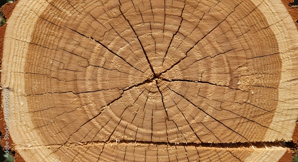 Fototapeta premium Close up tree trunk cross section