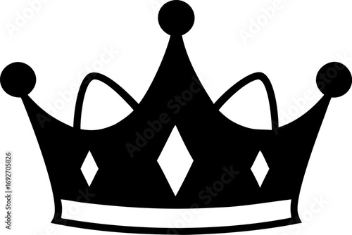 A majestic royal crown illustration symbolizing power, authority, and leadership, with ornate details and a regal silhouette, perfect for branding and design projects