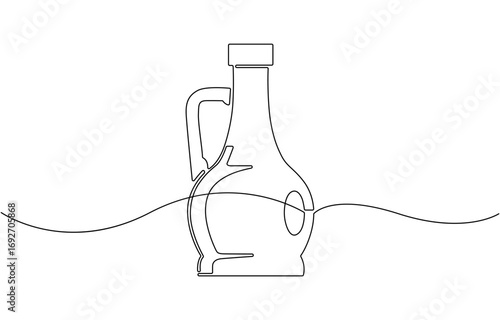 Continuous Line Drawing of Olive Icon.