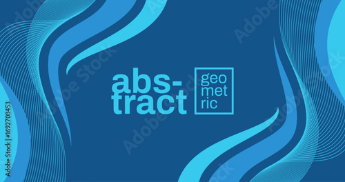 Vector wavy lines, shapes, and stripes background design. Abstract blue wave background