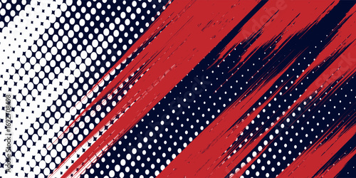 Abstract halftone dots blue color pattern gradient grunge element natural