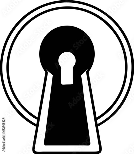 Unlocking digital realms a symbolic keyhole illustration representing security, access, and the mysteries of information privacy