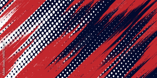 Abstract halftone dots blue color pattern gradient grunge element