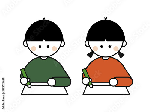 勉強する人
