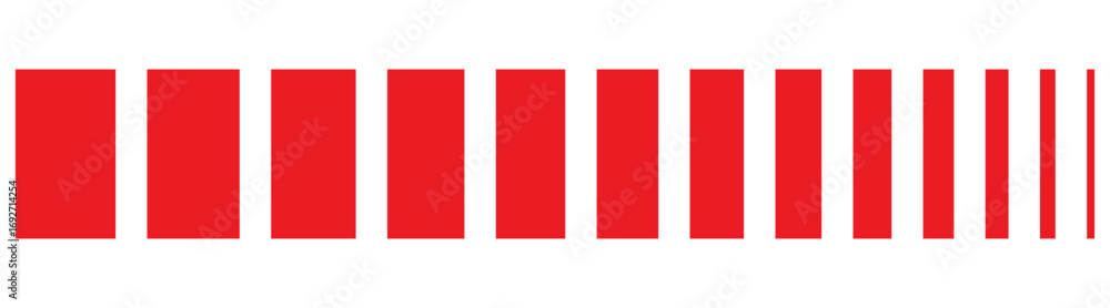Fototapeta premium Abstract Red Vertical Bars Pattern, Minimal Geometric Striped Design, Modern Optical Illusion Effect, Gradient Lines, Creative Background Texture for Digital Art, Print, and Web Projects