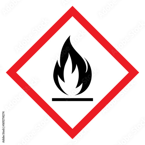 Flammable Fire Icon, Flammable Hazard Icon Svg and Png, Fire Icon in Transparent Background