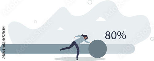 Working project progress, effort to finish work or achieve business success, accomplishment, ambition or career challenge.life and employment of people.