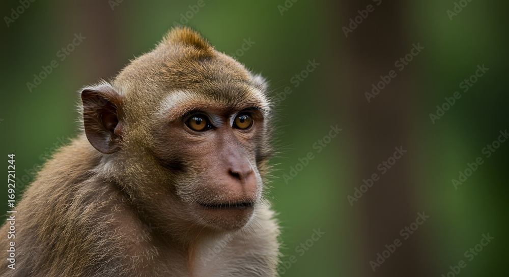 Closeup monkey portrait