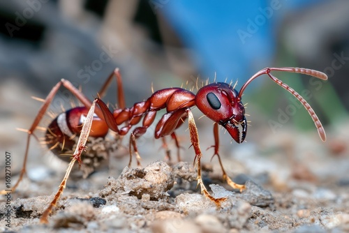 Macro Photography of Fire Ants on Hand About to Sting