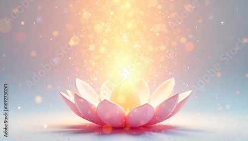 Serene image of healing energy, radiating light and calm on a pure white background Perfect for holistic health, wellness, spirituality, and meditation concepts , divine, well-being