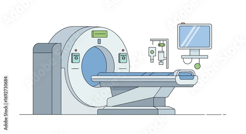 Modern medical imaging machine for advanced diagnostic scans and patient examination
