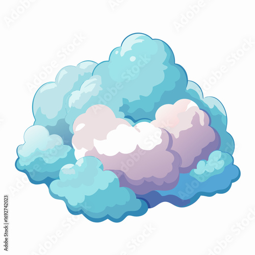 Gentle Cumulus Cloud Vector Art