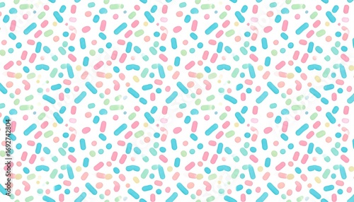 Pastel Confetti Sprinkles Seamless Pattern