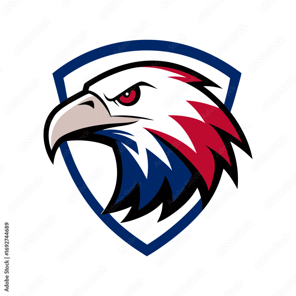 Obraz premium a eagle head usa theme vector illustration