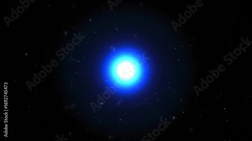 Dynamic blue light pulsating against dark backdrop for modern technology visual design element